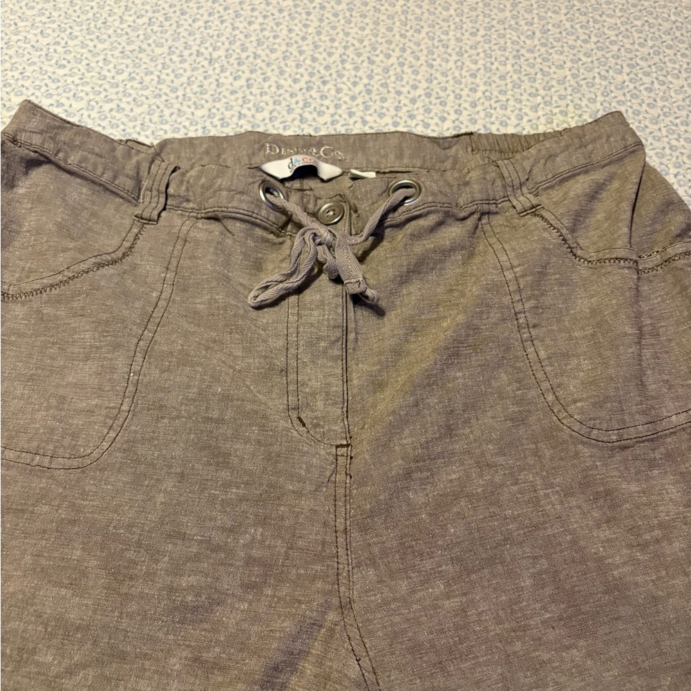 Denim & Co Cotton/Linen Mix Pant - Picture 3 of 6